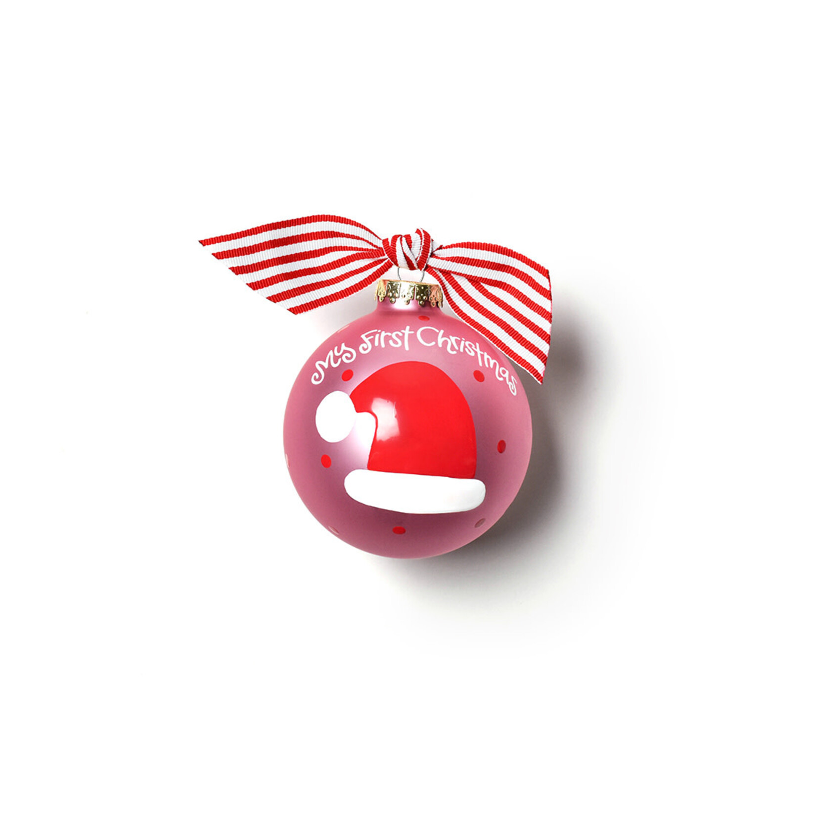 coton colors my first christmas hat girl glass ornament