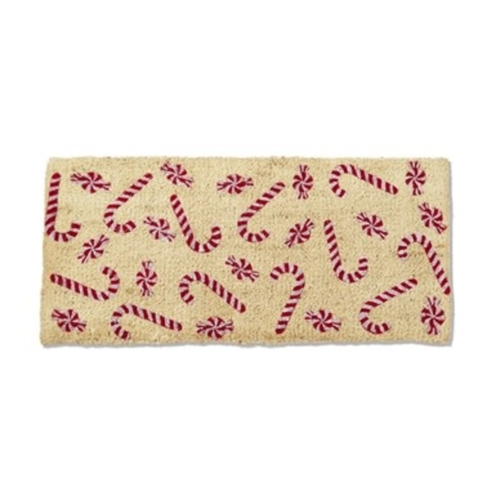 m. lynne designs peppermint candy estate coir mat
