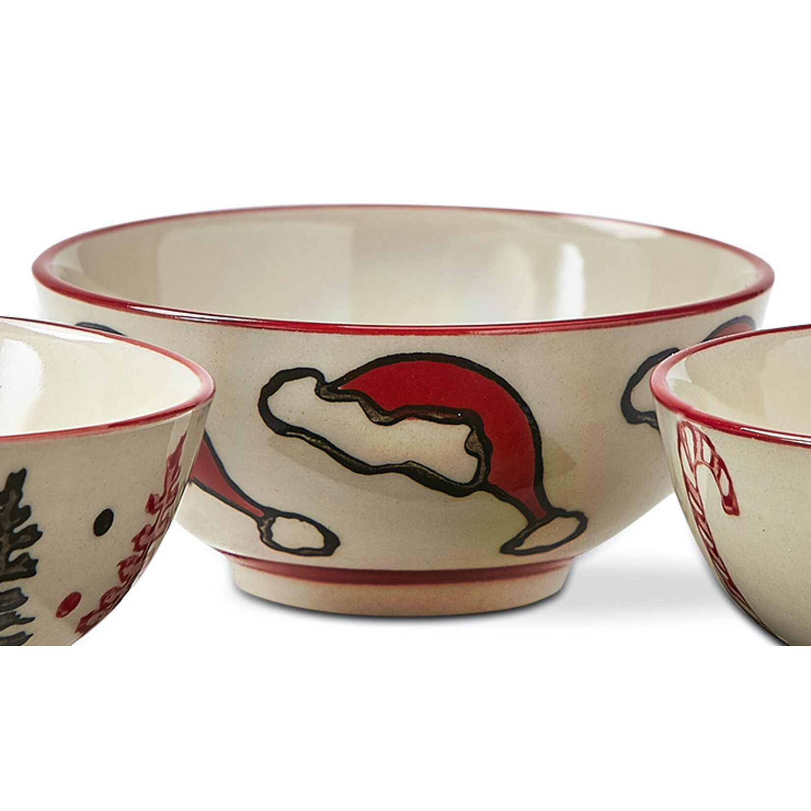 m. lynne designs dancing santa dip bowl