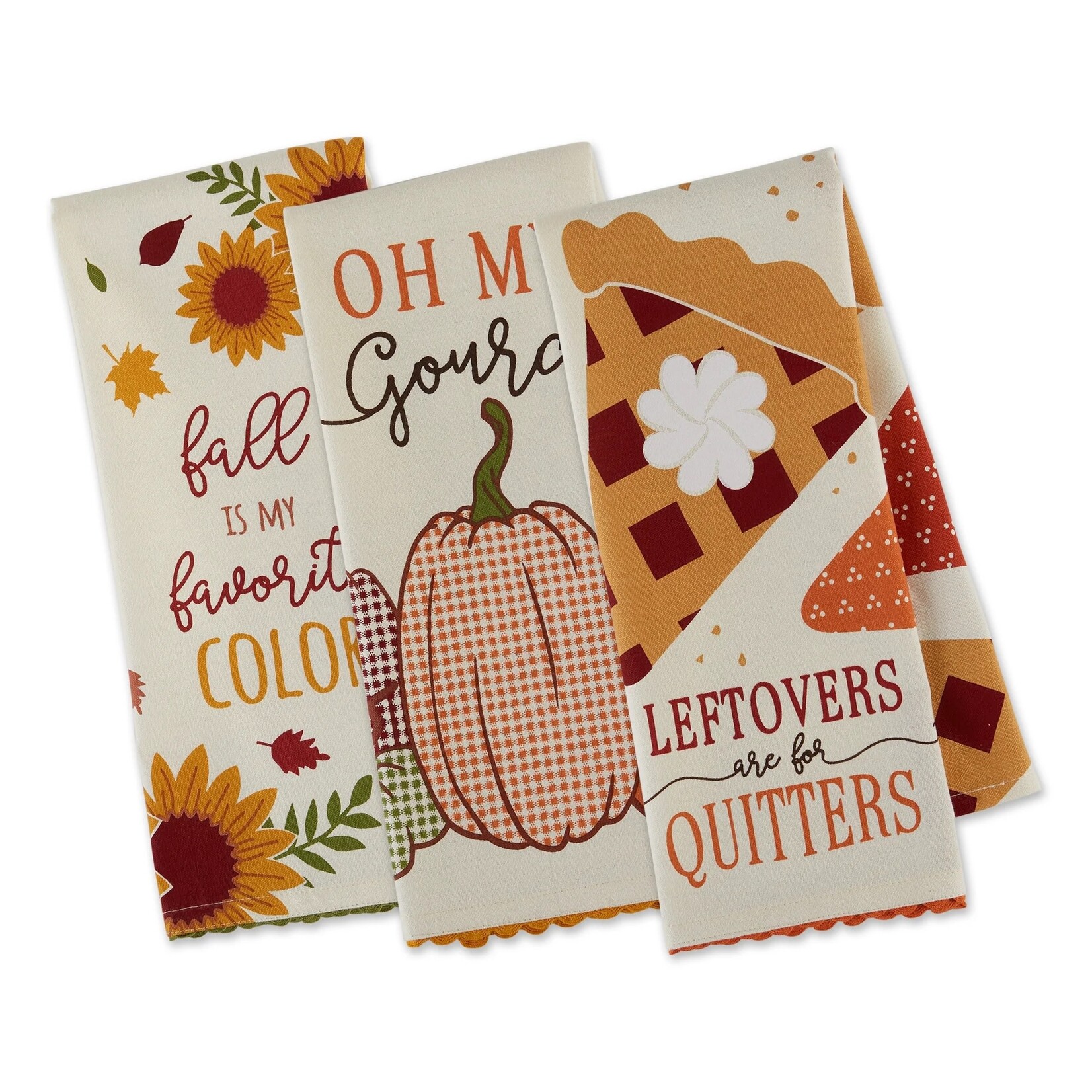 m. lynne designs thanksgiving dishtowel with saying