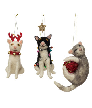 available at m. lynne designs Felt Cat Ornament