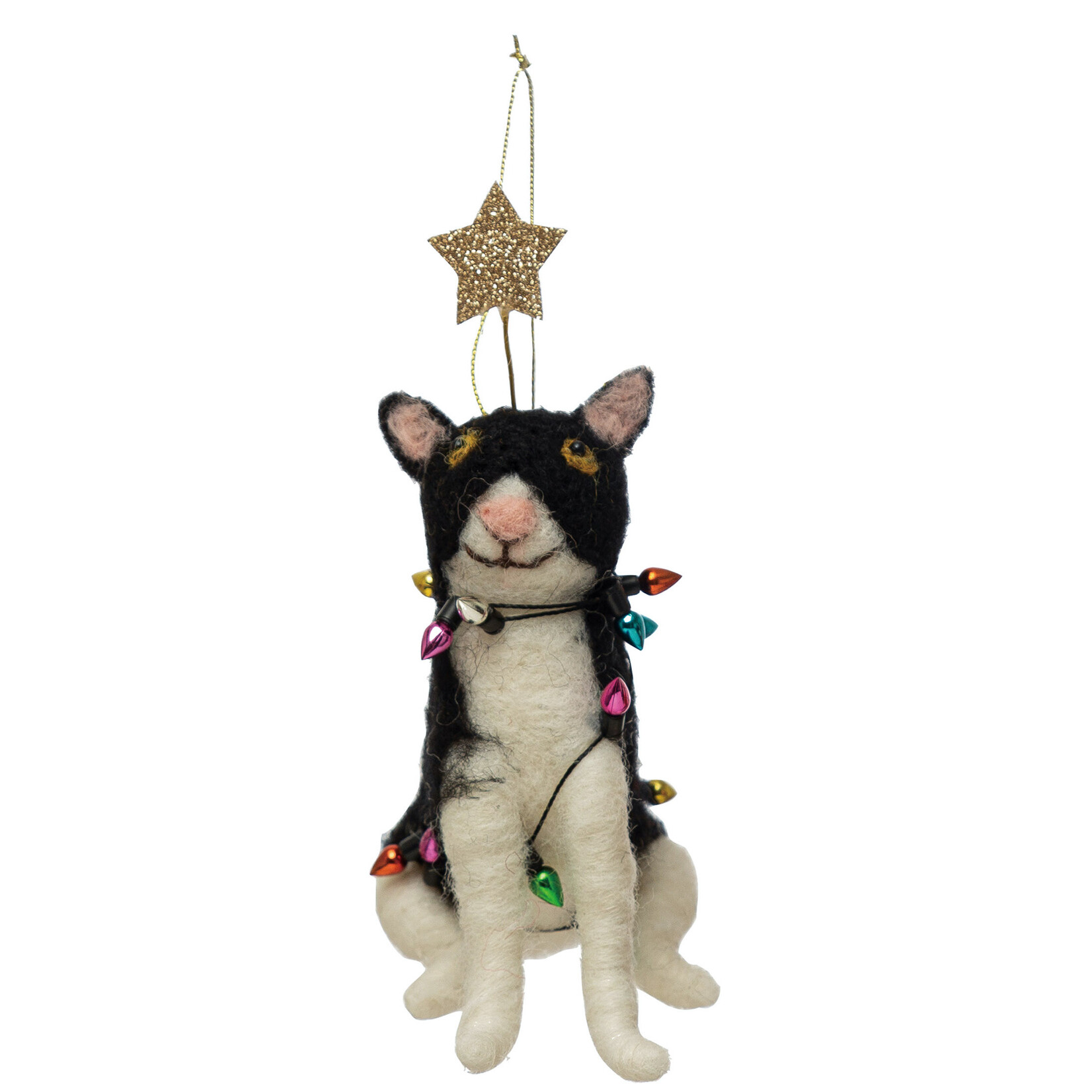 m. lynne designs felt cat ornament