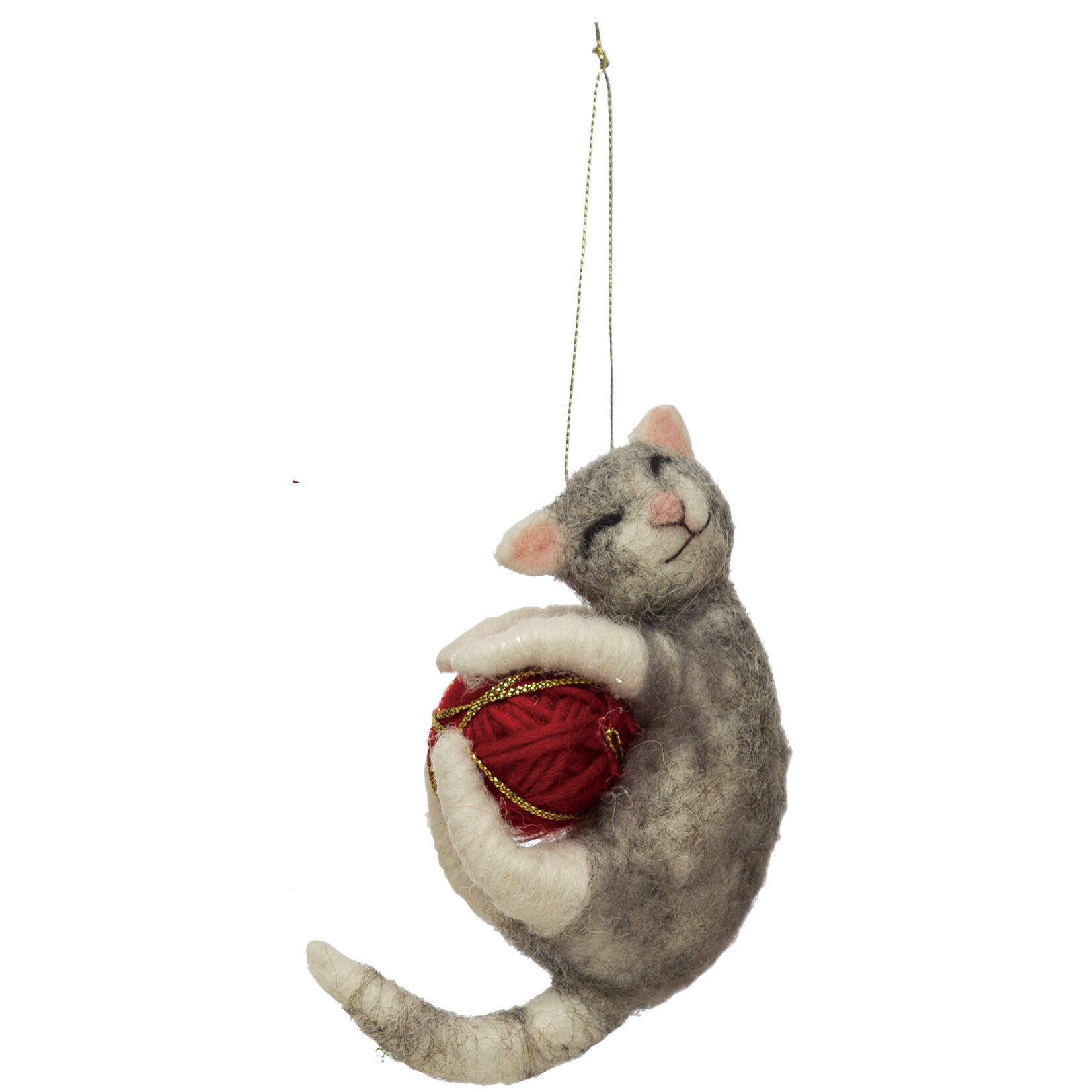 m. lynne designs felt cat ornament