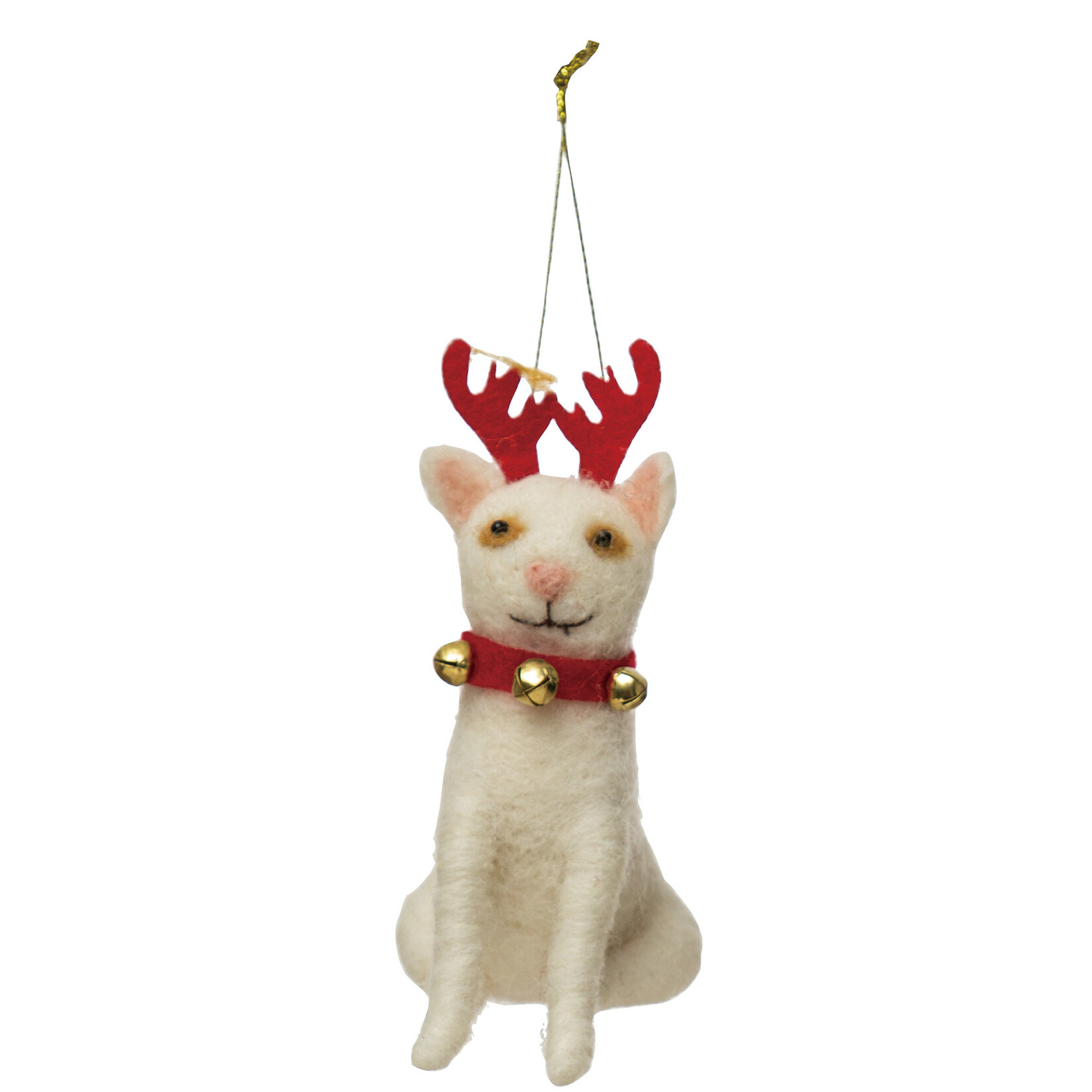m. lynne designs felt cat ornament