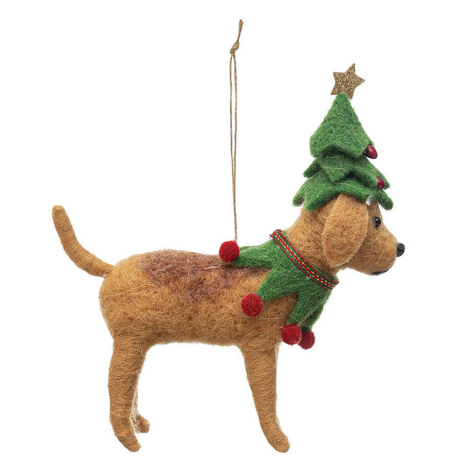 m. lynne designs felt dog ornament