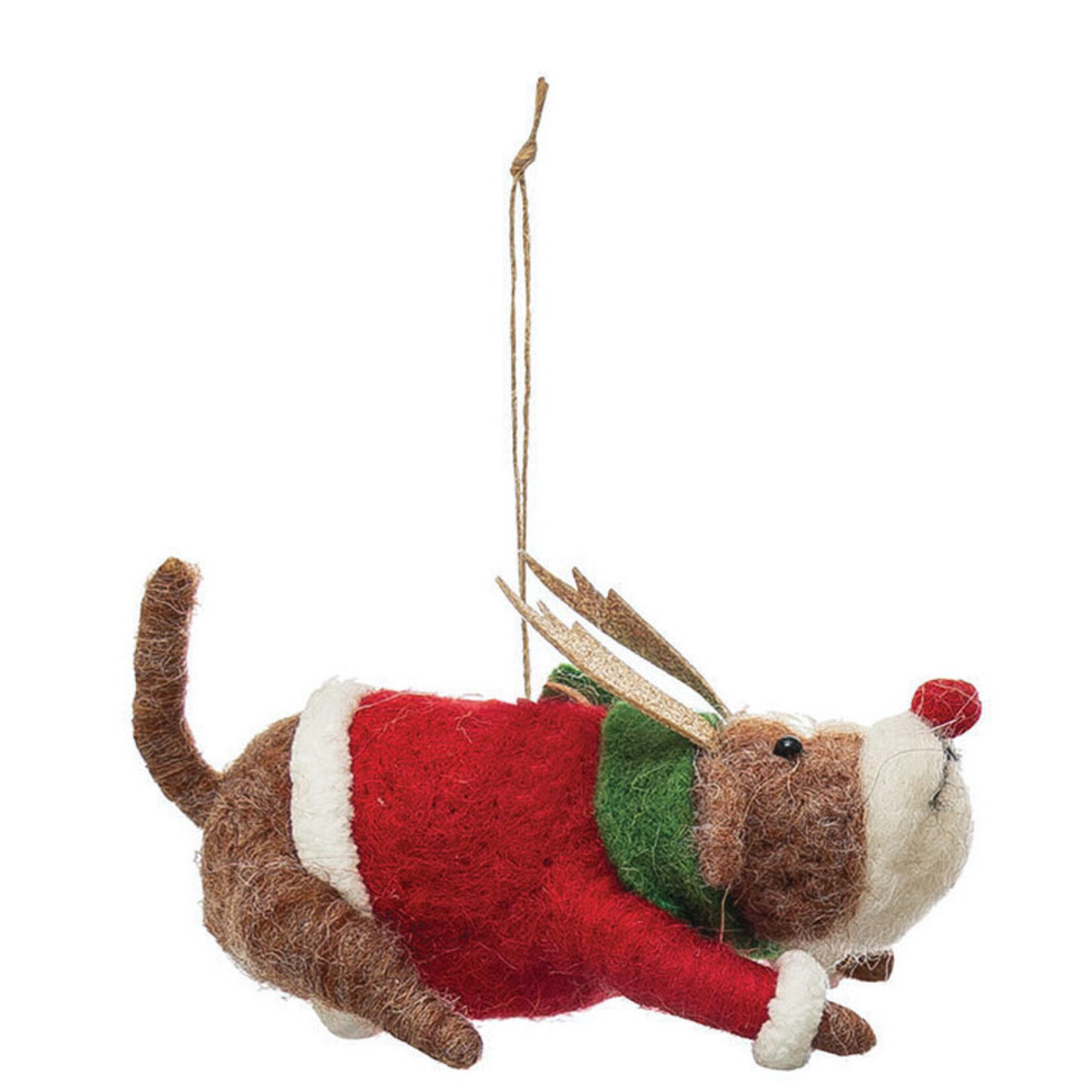 m. lynne designs felt dog ornament