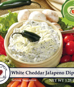 available at m. lynne designs White Cheddar Jalapeno Dip
