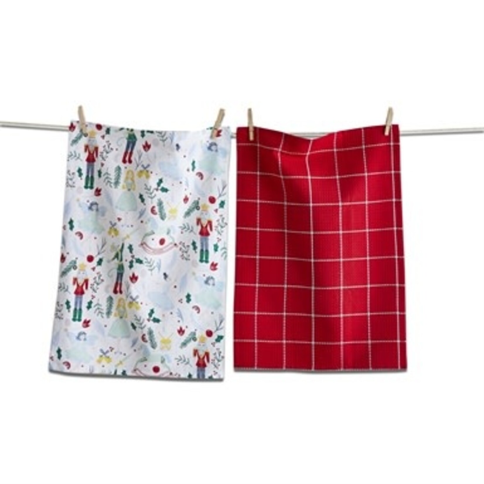 m. lynne designs nutcracker set of two tea towels