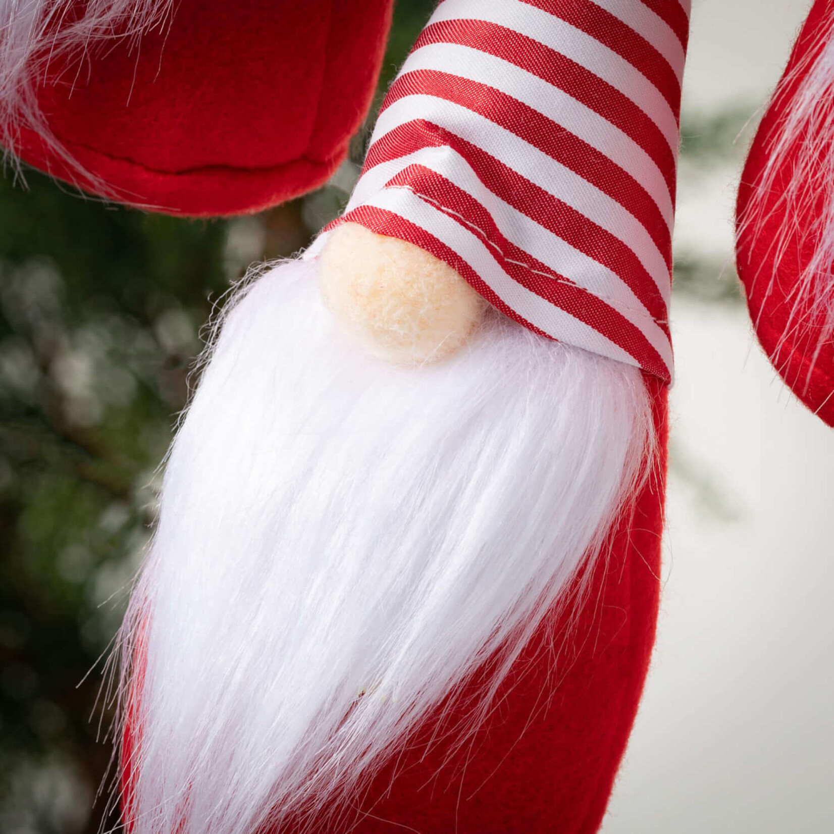 m. lynne designs gnome ornament with striped hat