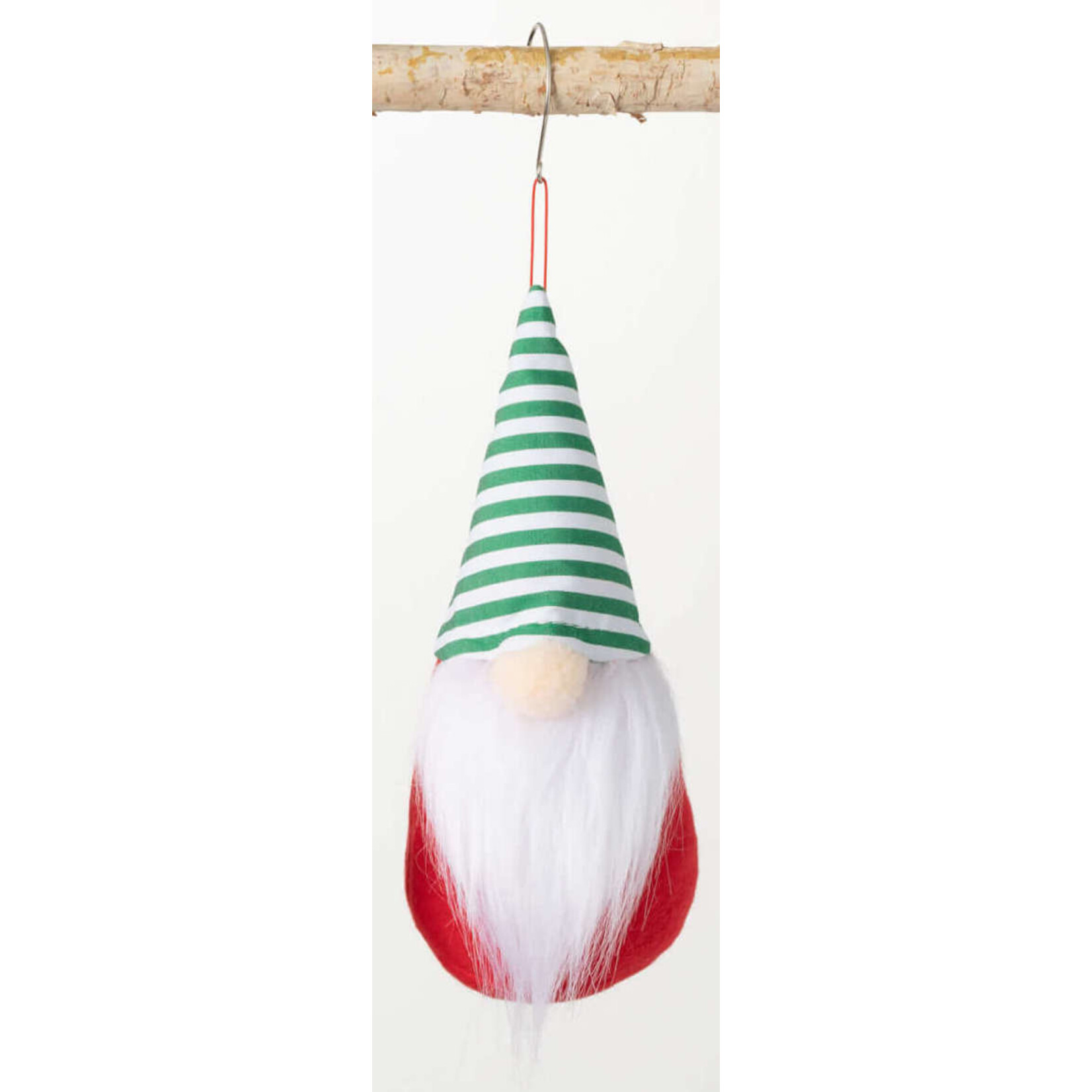 m. lynne designs gnome ornament with striped hat