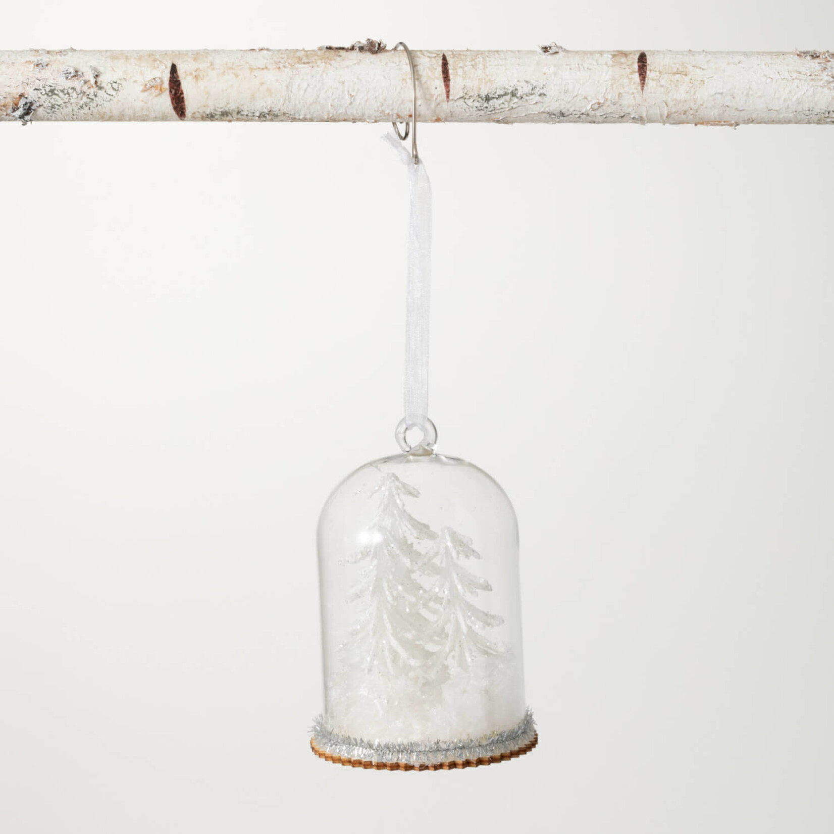 m. lynne designs trees in cloche ornament