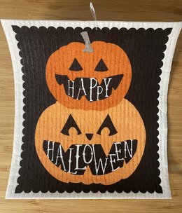 available at m. lynne designs happy halloween swedish dishcloth