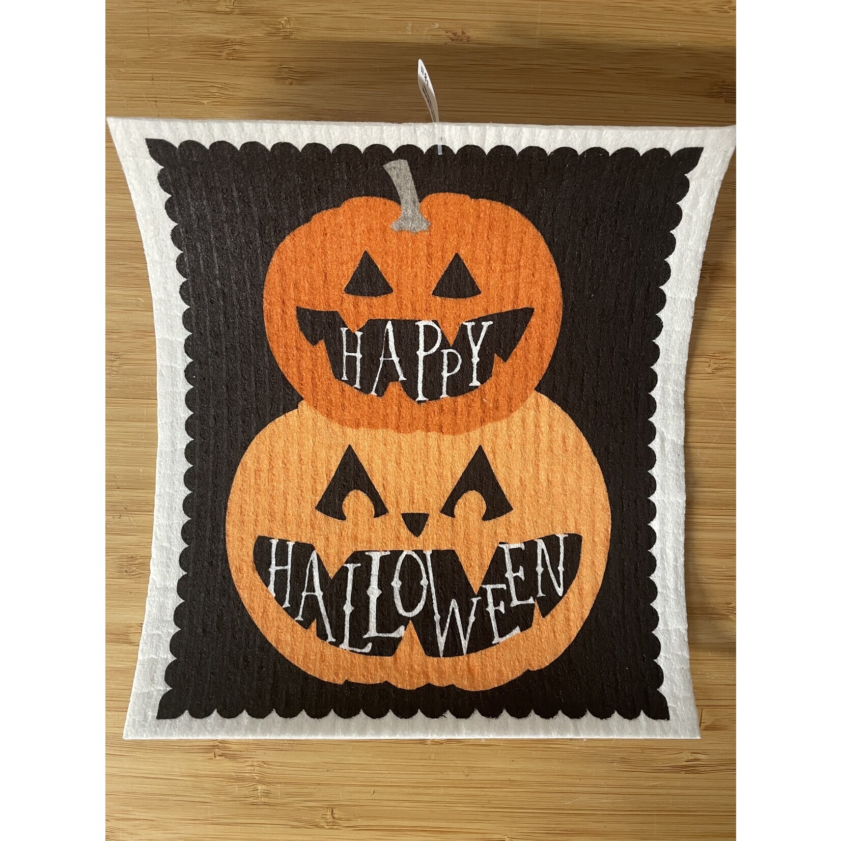 m. lynne designs happy halloween swedish dishcloth