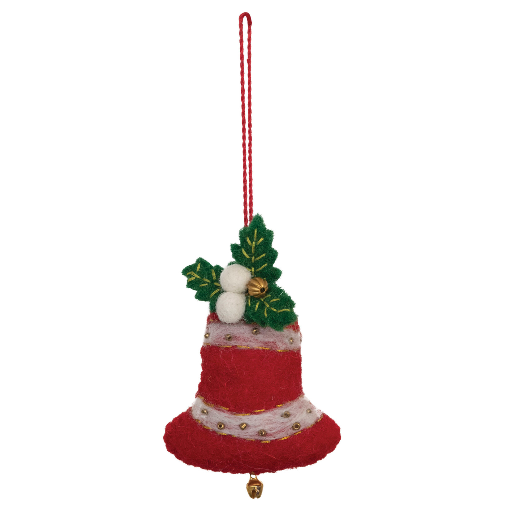 m. lynne designs wool felt bell ornament