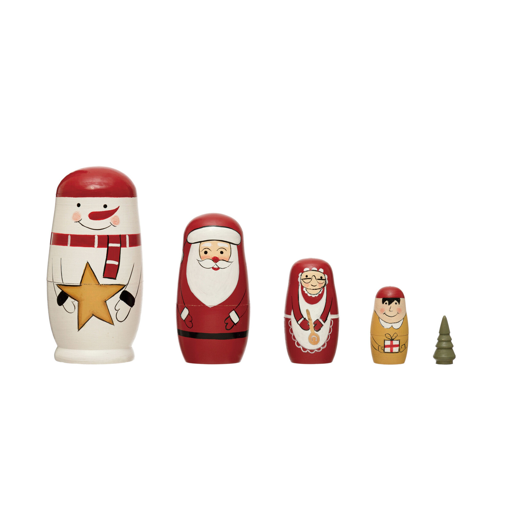 m. lynne designs christmas nesting dolls