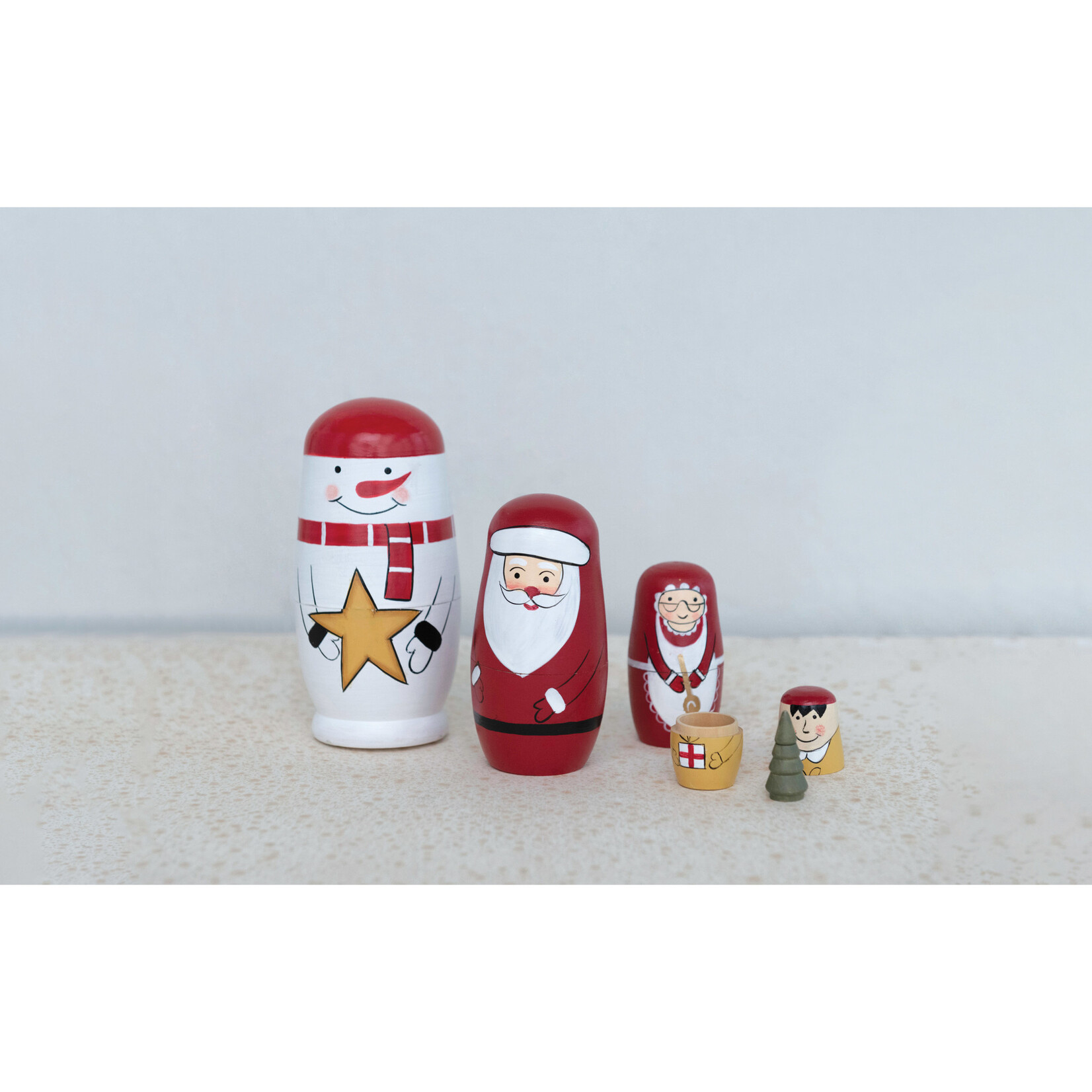 m. lynne designs christmas nesting dolls
