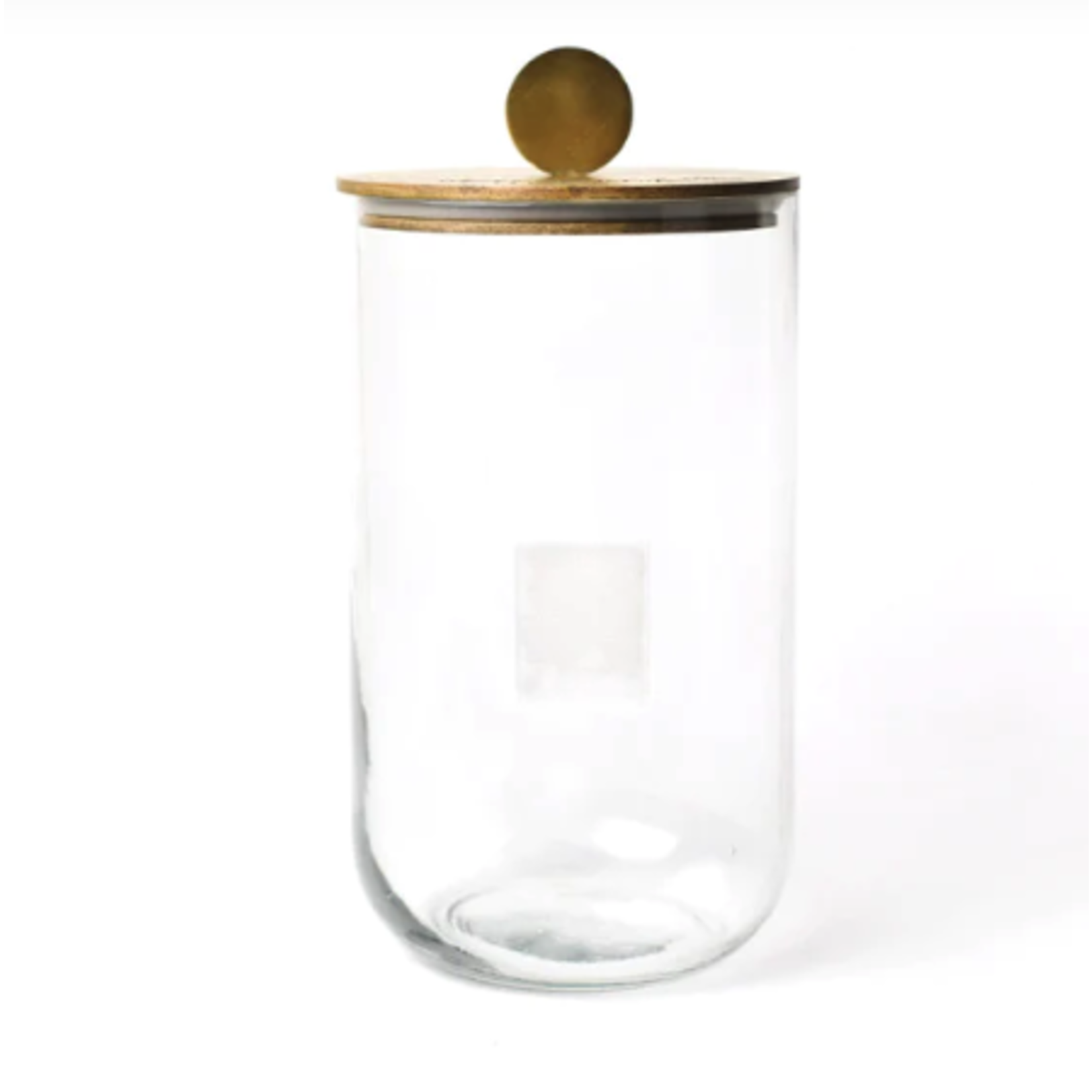 happy everything big wooden lid glass jar