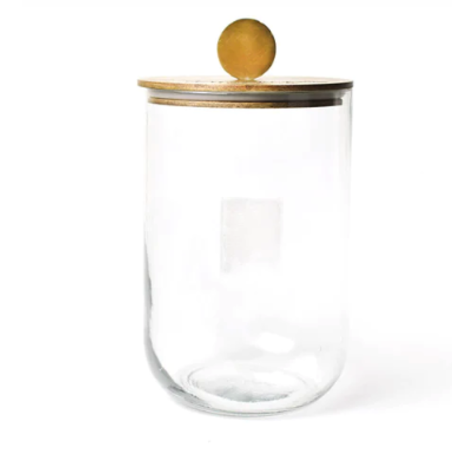 happy everything mini wooden lid glass jar