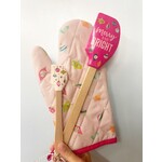 m. lynne designs merry & bright oven mitt & spatula set