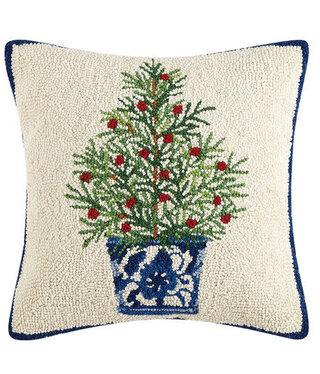 available at m. lynne designs Holiday Chinoiserie Tree Hook Pillow