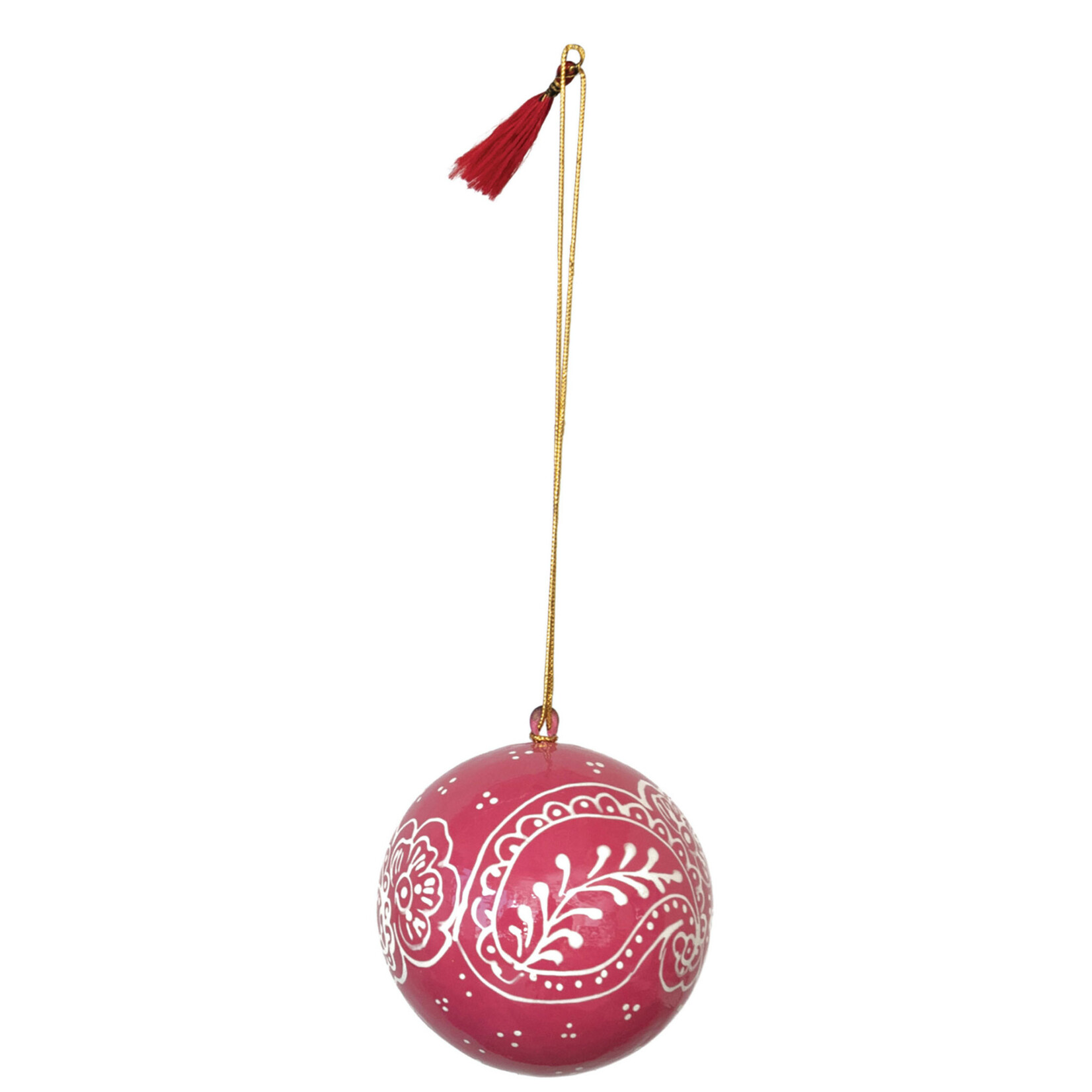 m. lynne designs hand-painted paper mache ornament