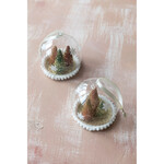 m. lynne designs glass globe ornament with bottlebrush trees