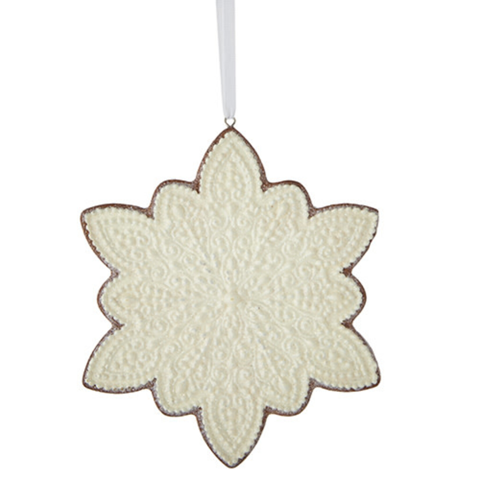 m. lynne designs gingerbread snowflake ornament