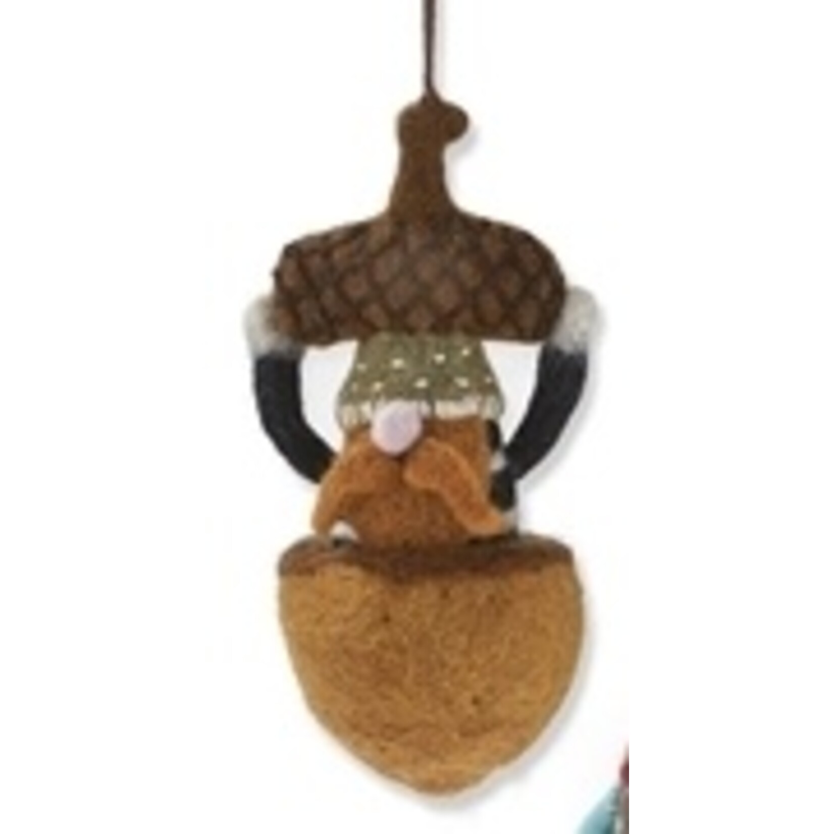 m. lynne designs festive gnome felted ornament