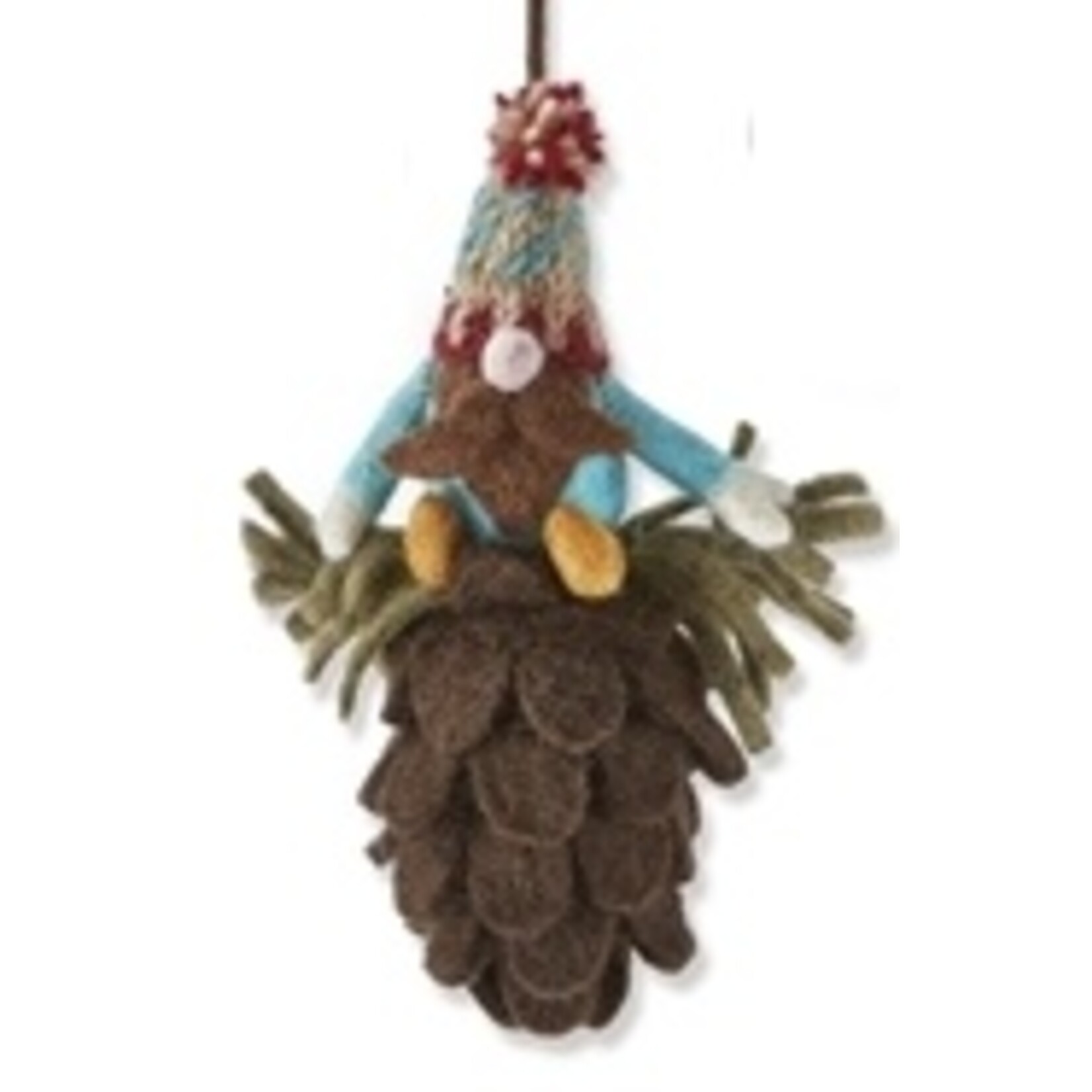 m. lynne designs festive gnome felted ornament
