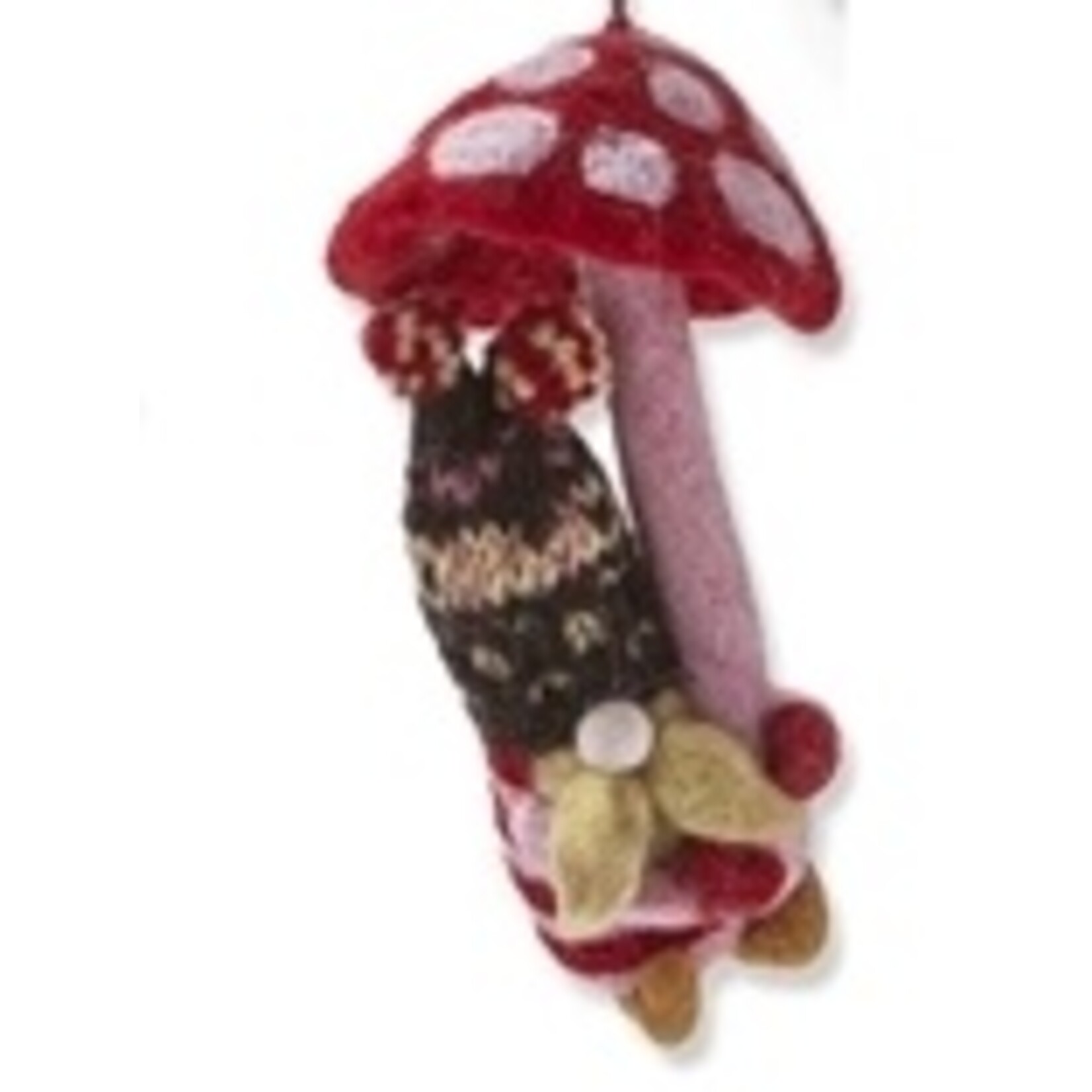 m. lynne designs festive gnome felted ornament