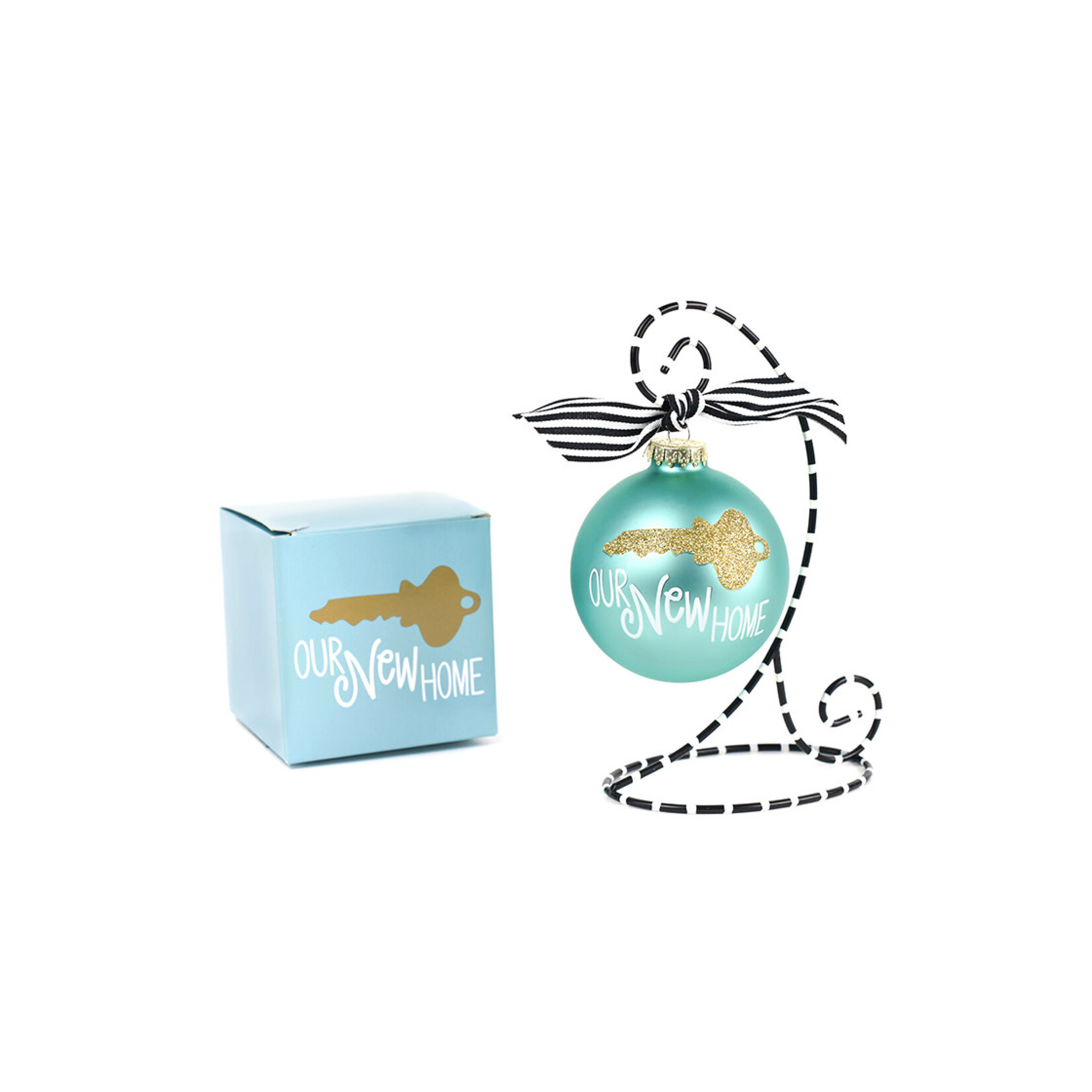 coton colors key to our new home glass ornament