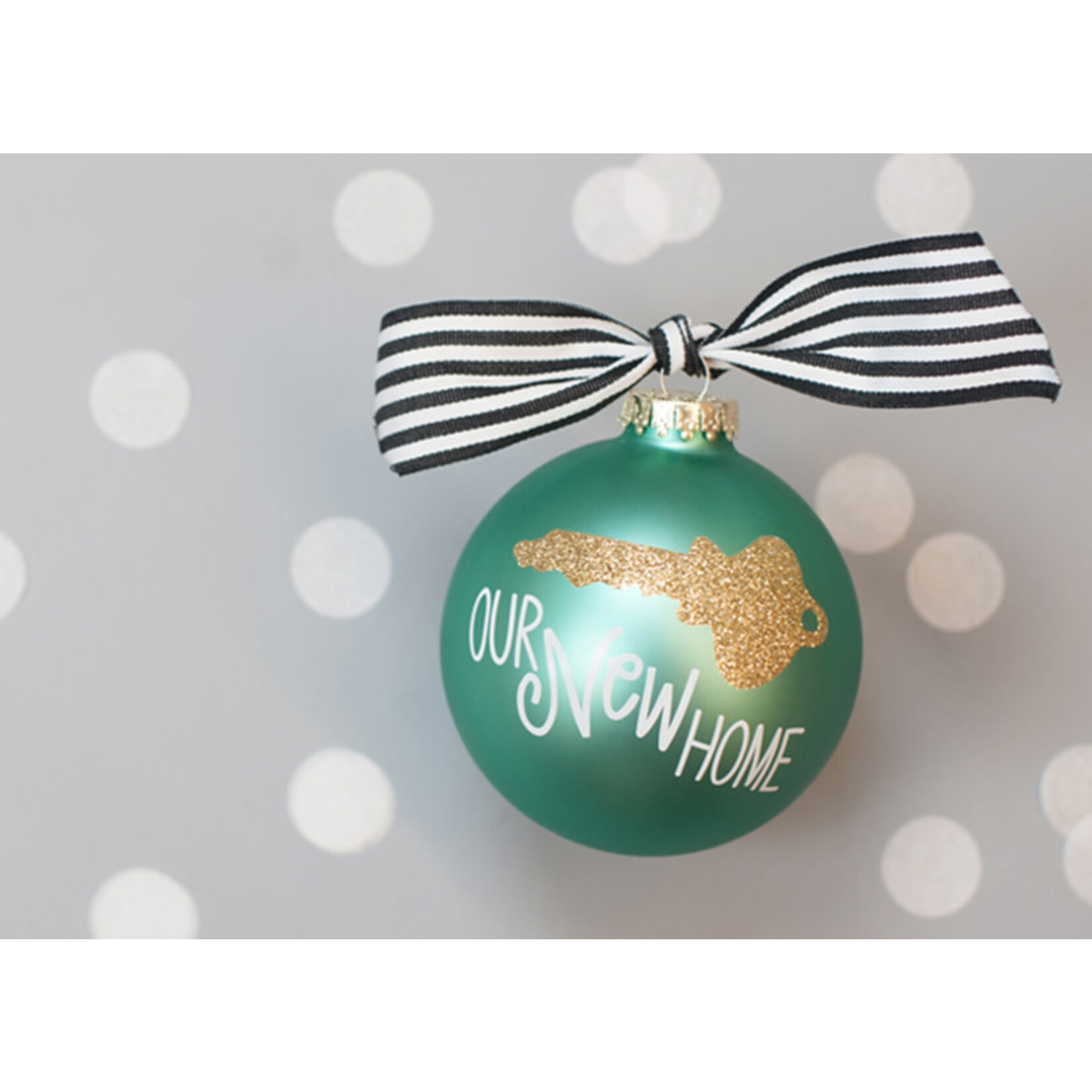 coton colors key to our new home glass ornament