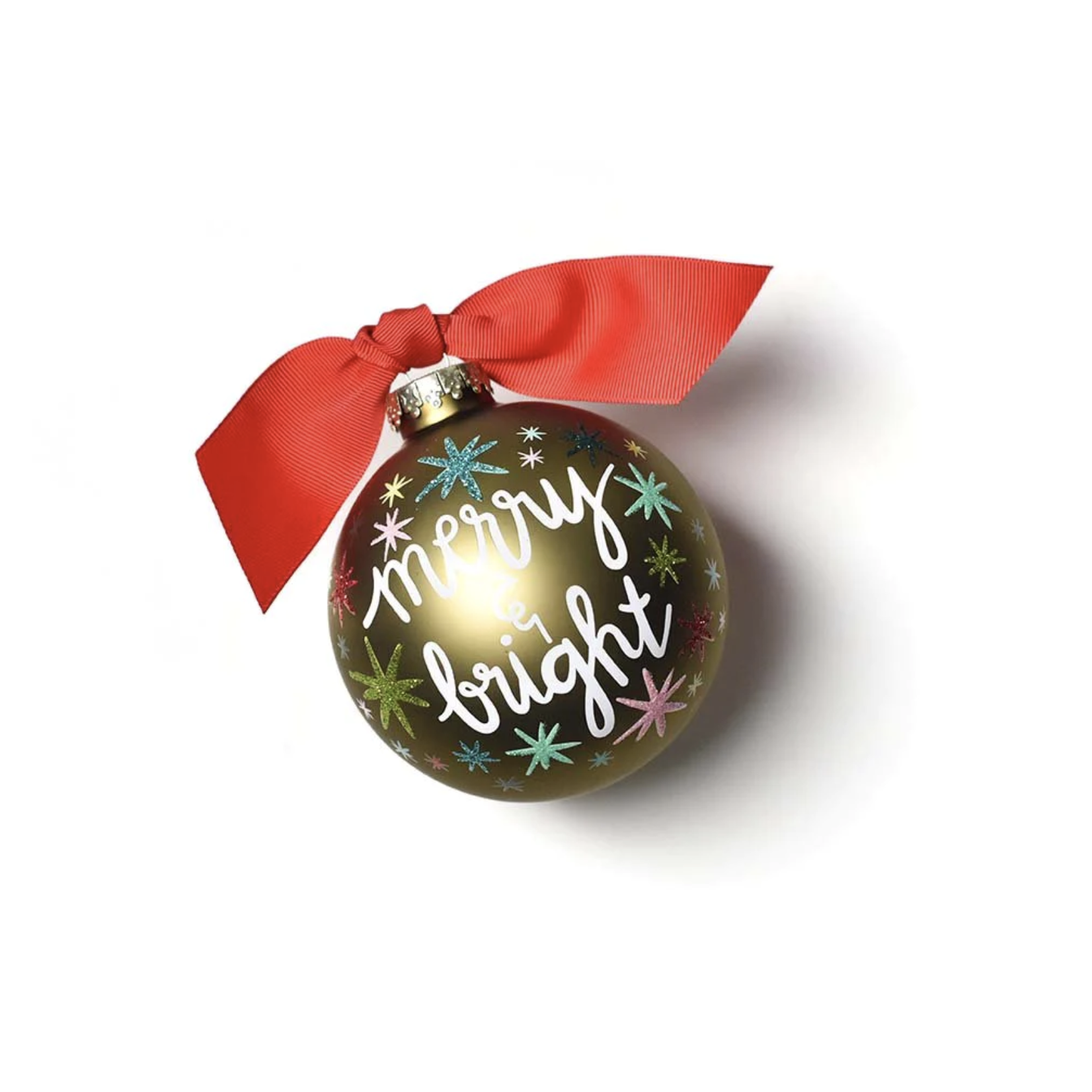 coton colors merry & bright stars glass ornament