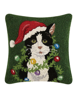 Holiday Cat Wrap Around Ornament Hook Pillow
