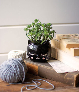 available at m. lynne designs Black Cat Planter