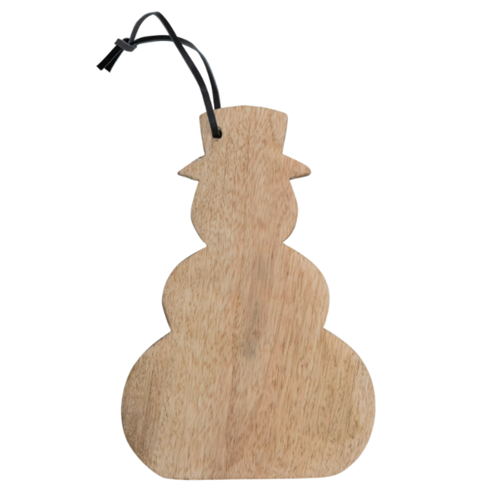m. lynne designs mango snowman cutting board