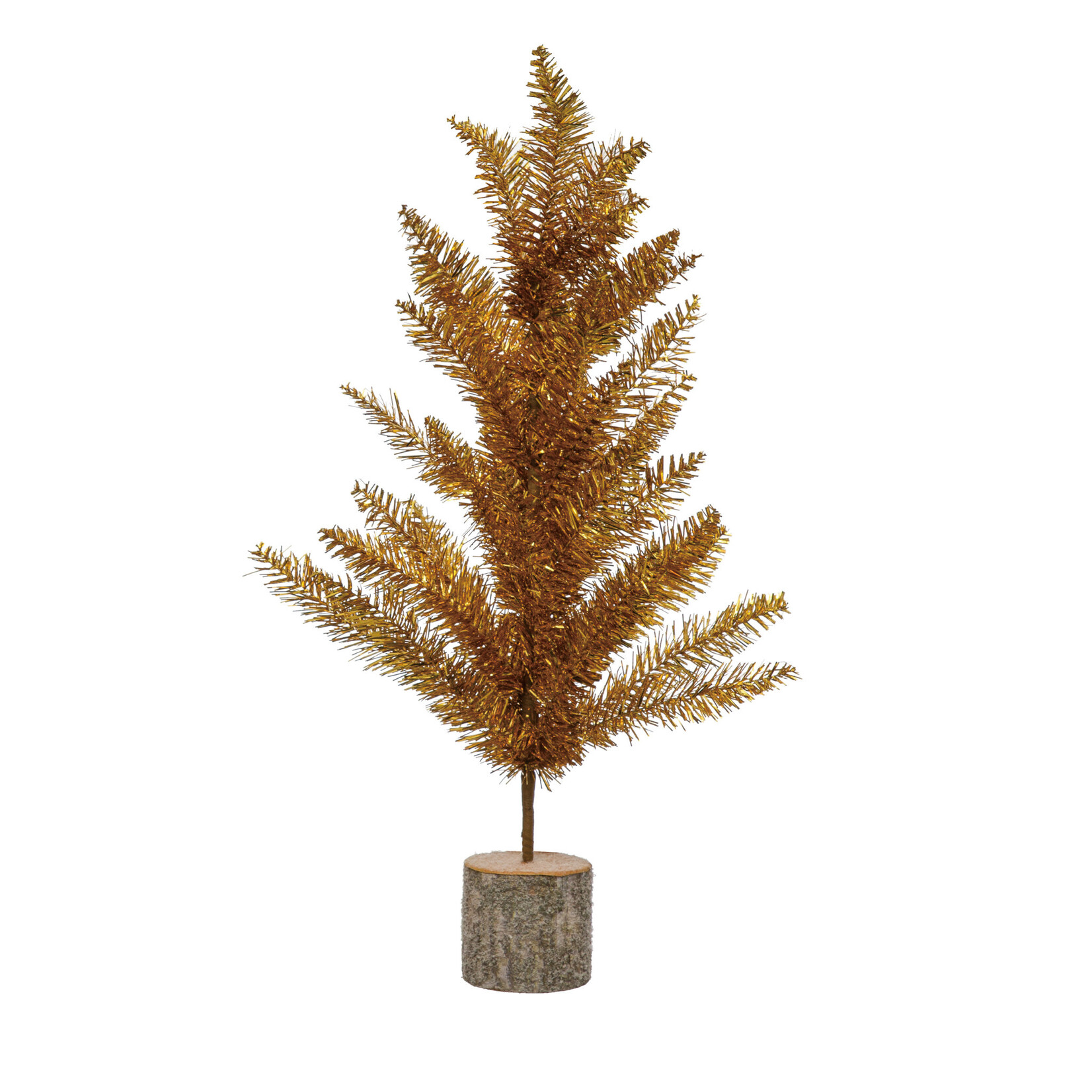 m. lynne designs gold tinsel tall tree