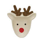 m. lynne designs ceramic reindeer plate