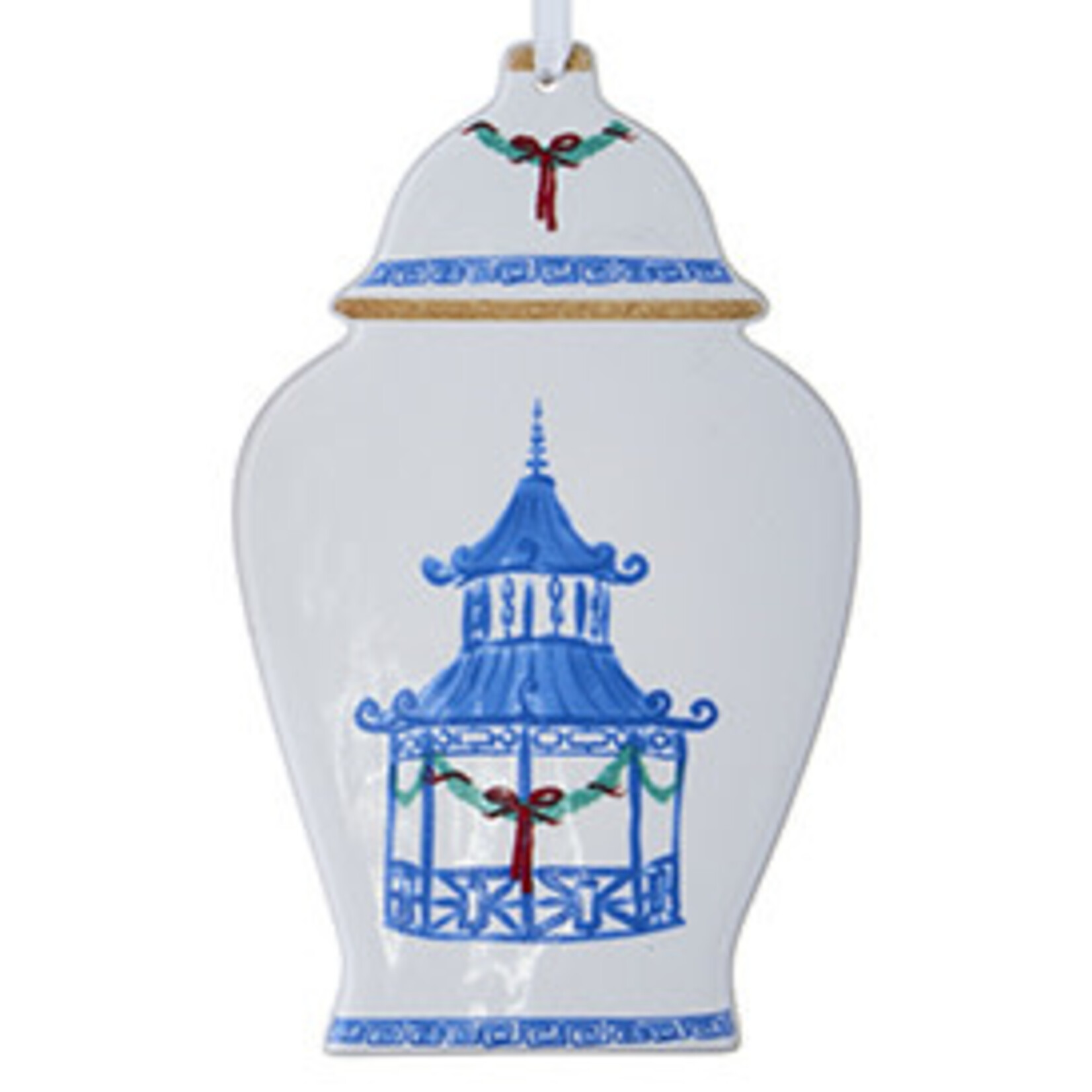 m. lynne designs ginger jar cutout ornament