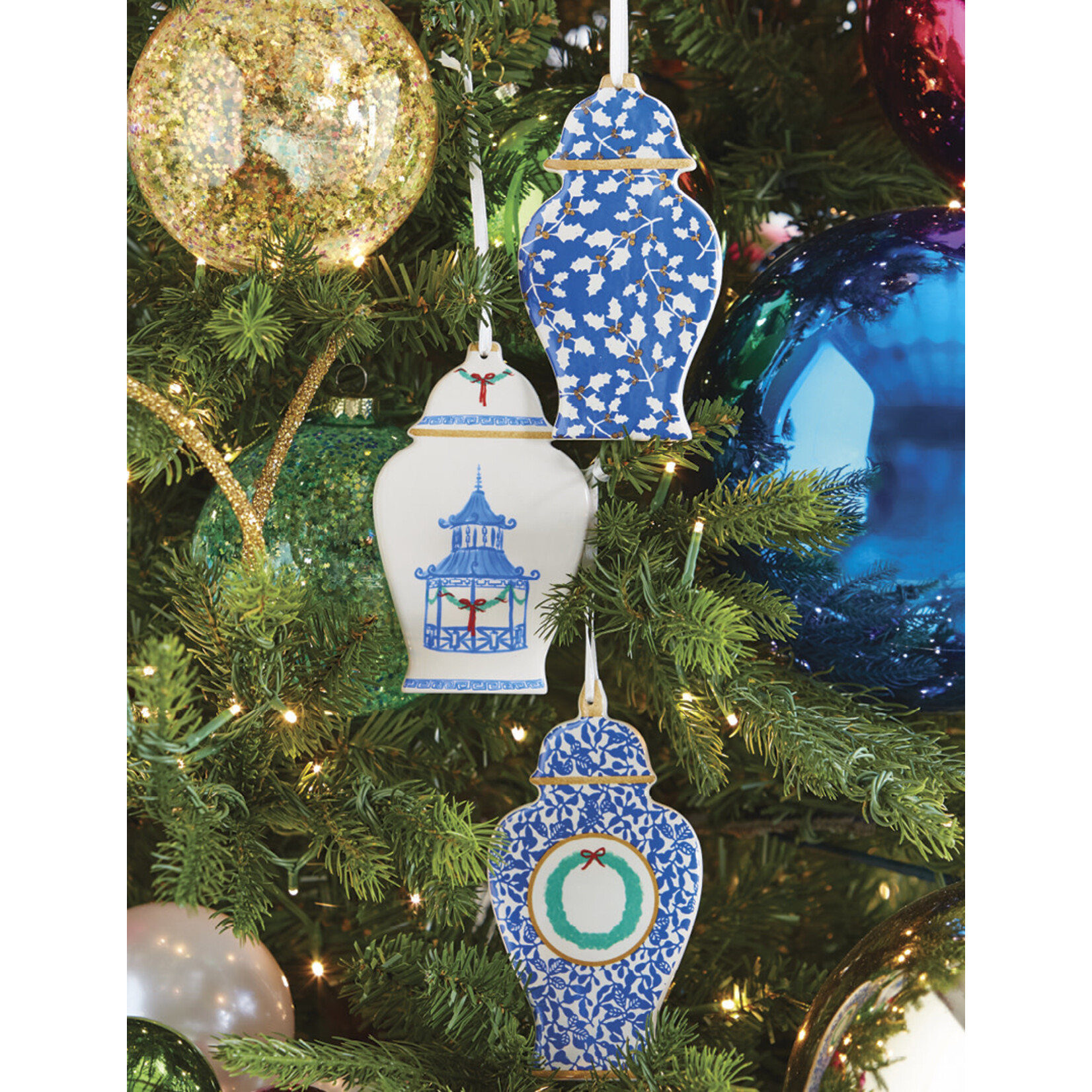 m. lynne designs ginger jar cutout ornament