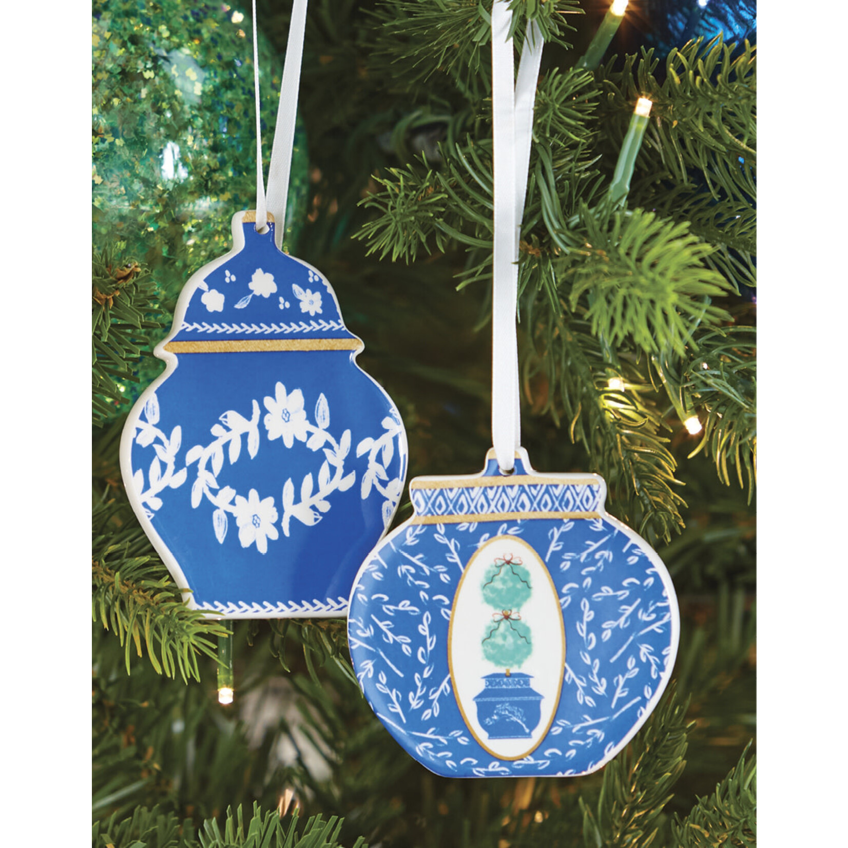 m. lynne designs ginger jar cutout ornament