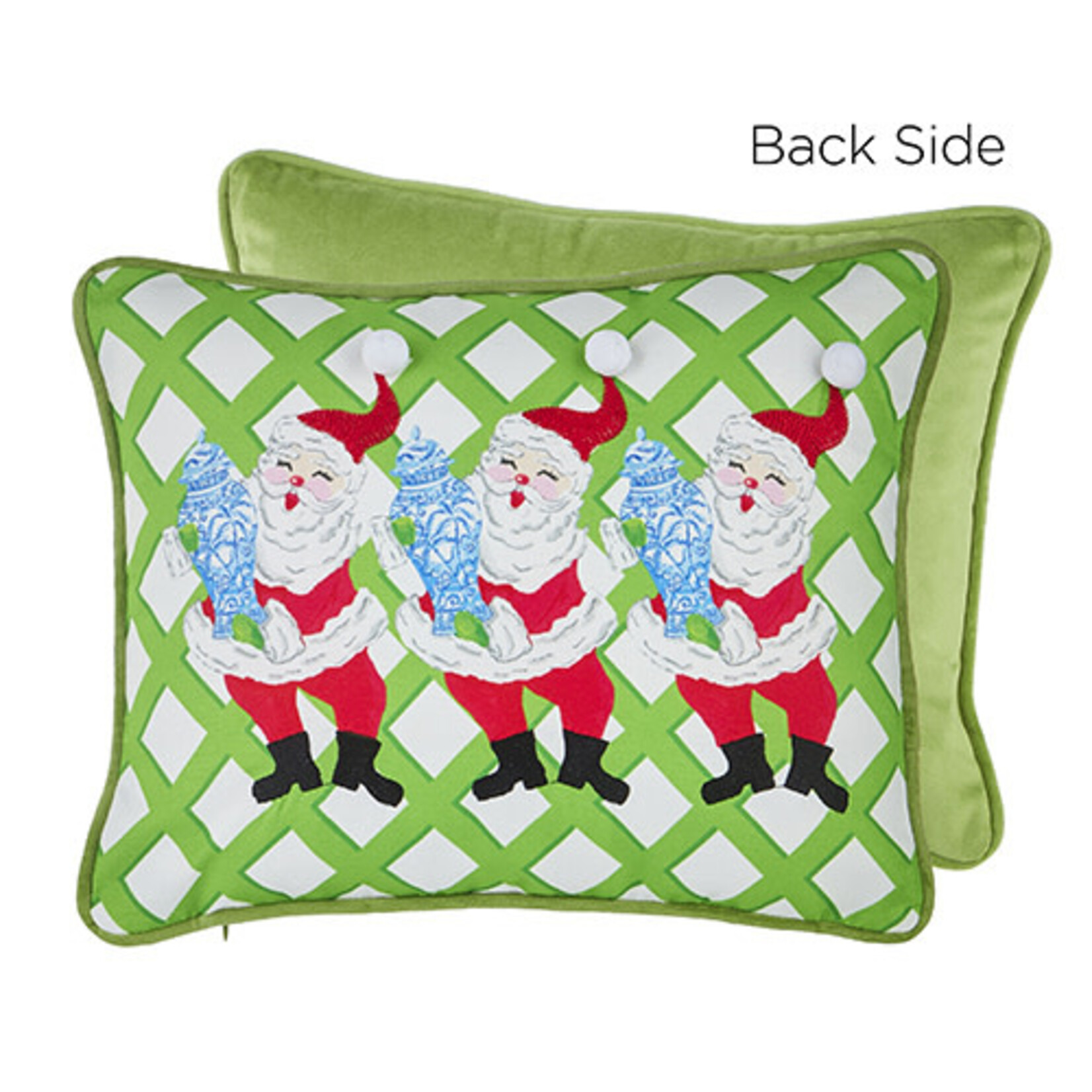 m. lynne designs santa chinoiserie lumbar pillow