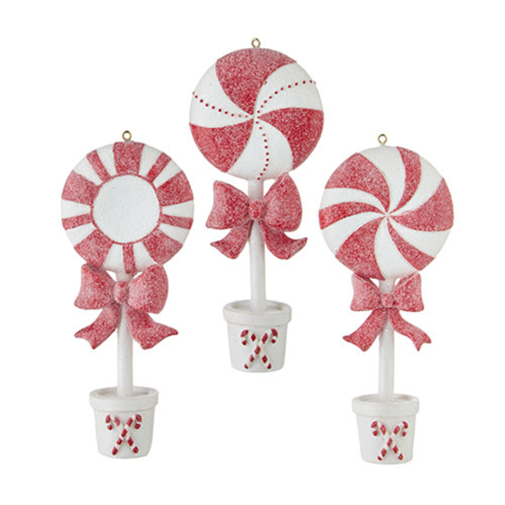 m. lynne designs peppermint topiary ornament