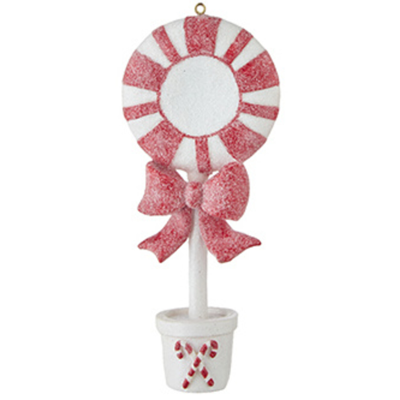 m. lynne designs peppermint topiary ornament