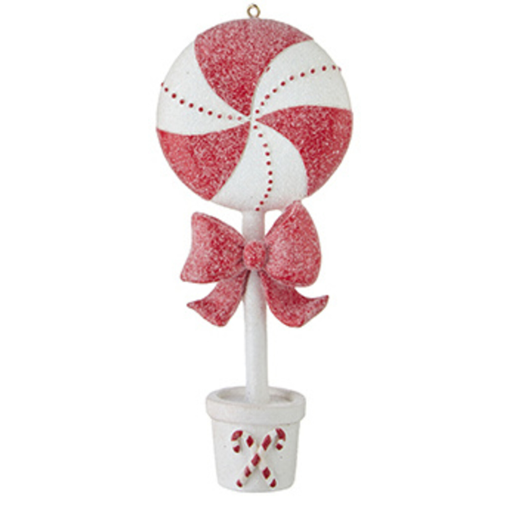 m. lynne designs peppermint topiary ornament