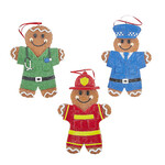 m. lynne designs gingerbread first responder ornament