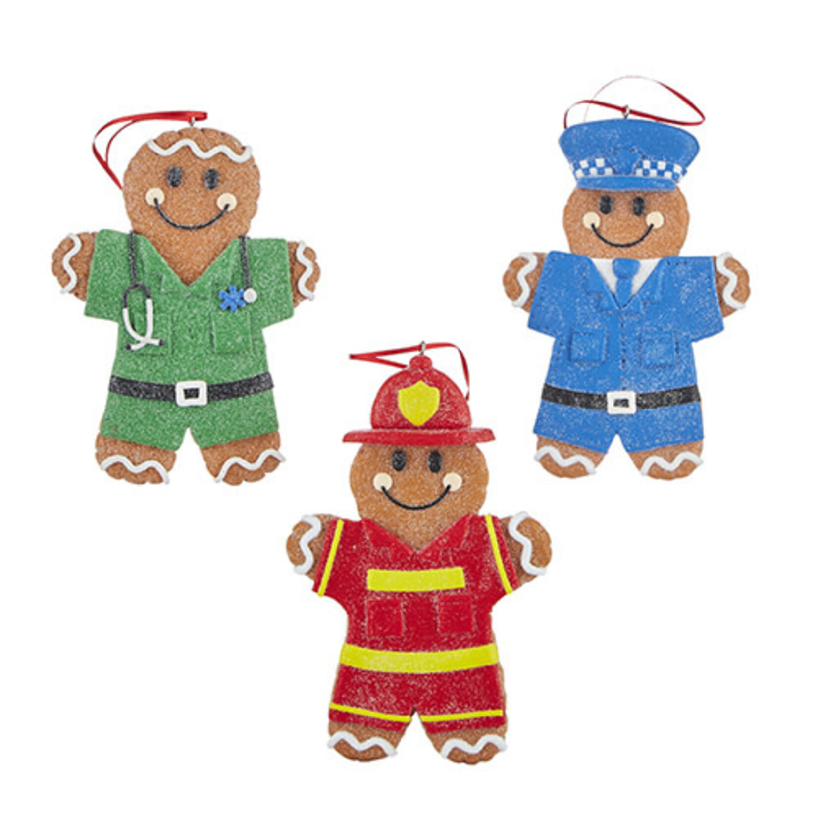 m. lynne designs gingerbread first responder ornament