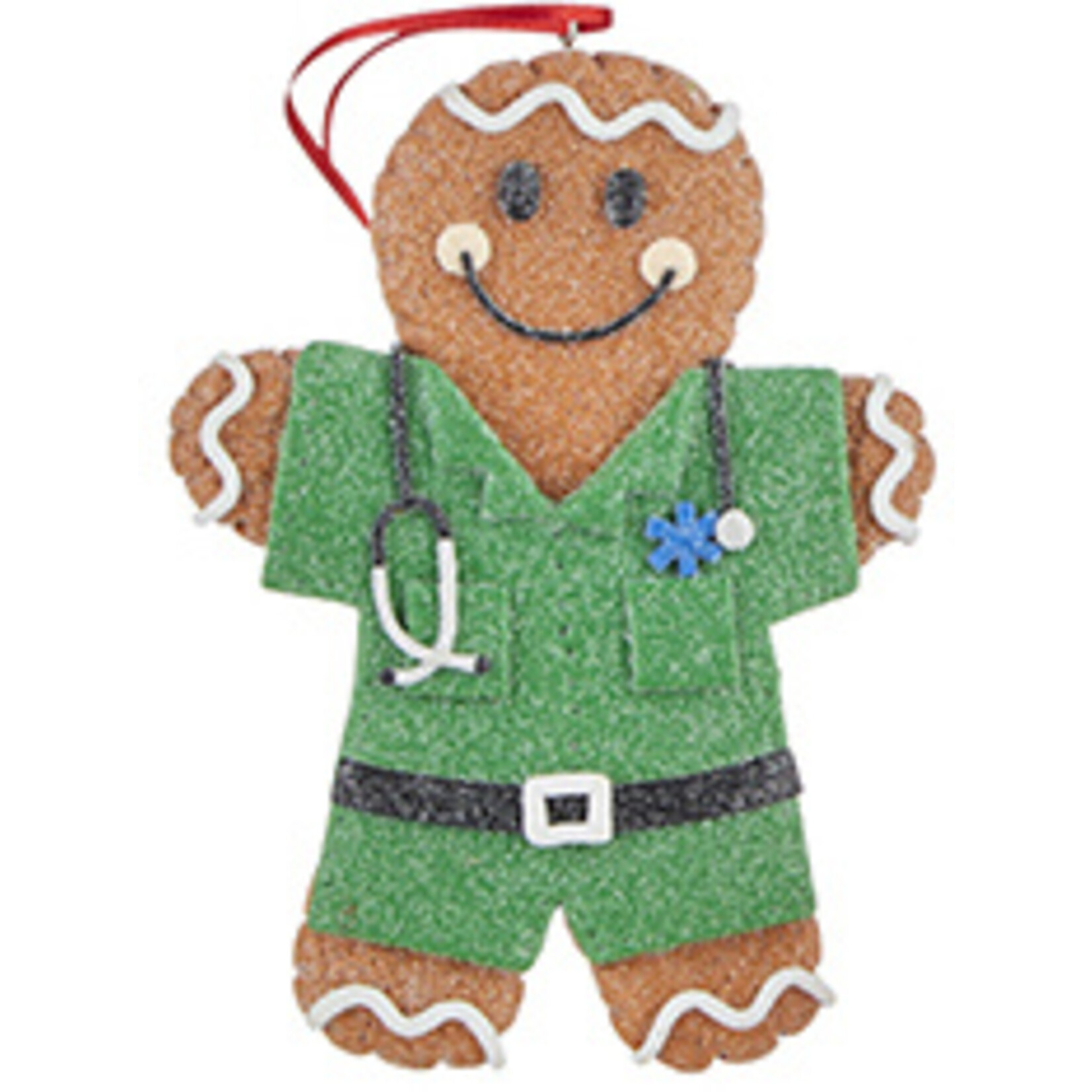 m. lynne designs gingerbread first responder ornament