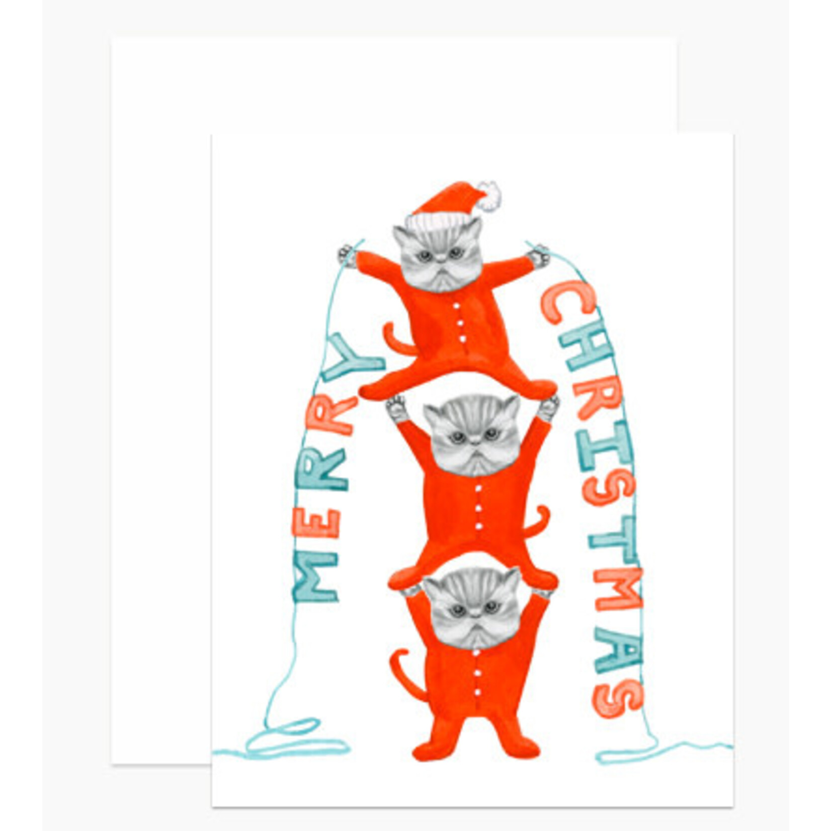 m. lynne designs kittens holiday onesies card