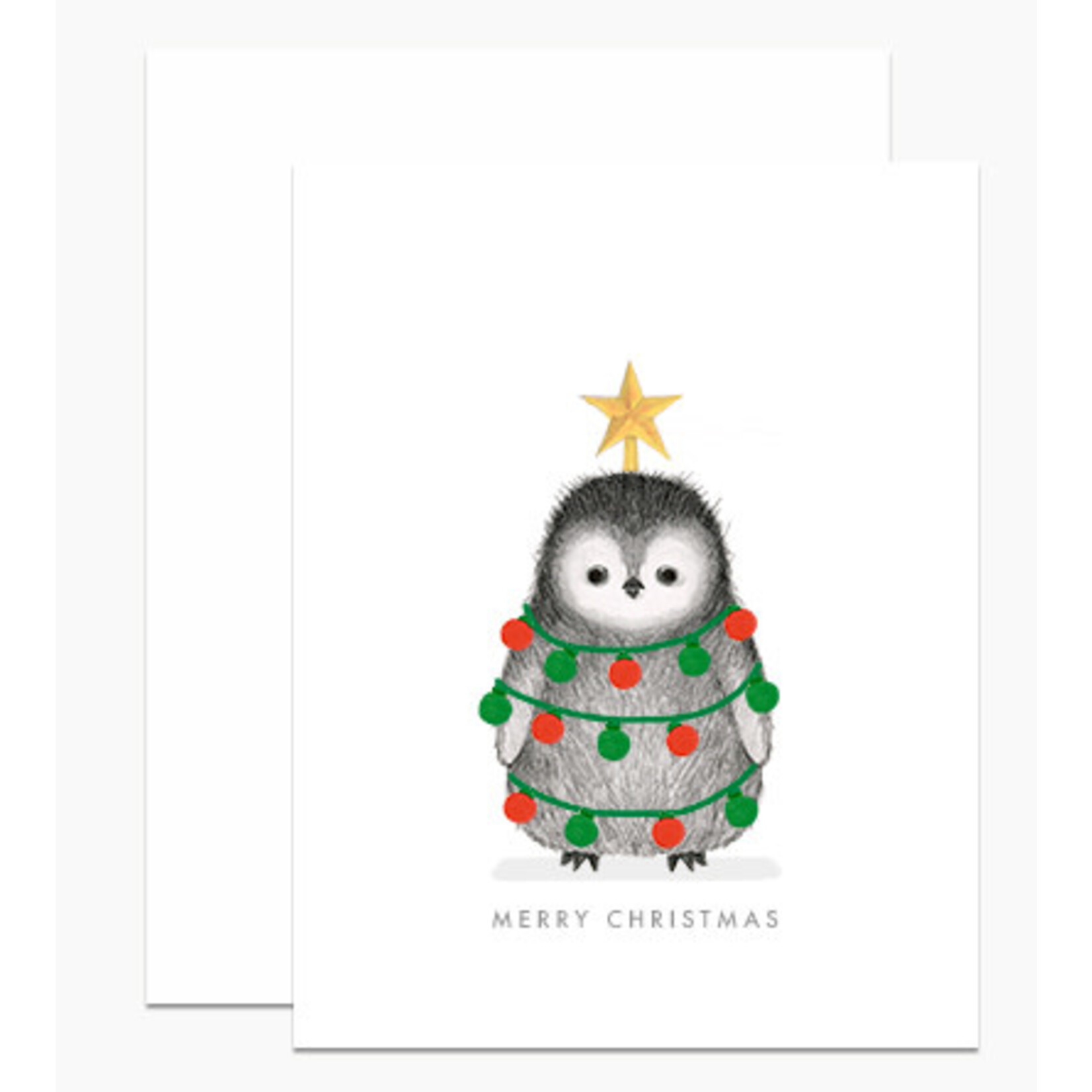 m. lynne designs decorated christmas penguin card